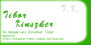 tibor kinszker business card